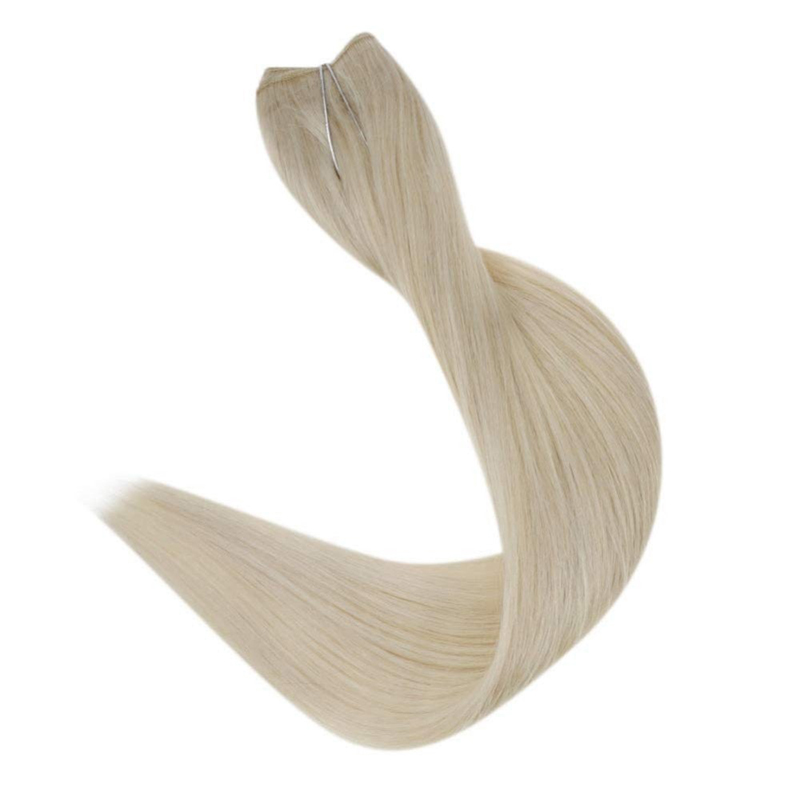 Extensions de cheveux 100 % humains Halo blond platine #60 100 g.