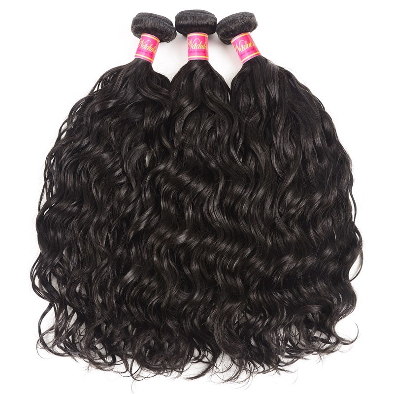 3 paquets de cheveux vierges postiches ondulées naturelles Extensions de tissage de cheveux