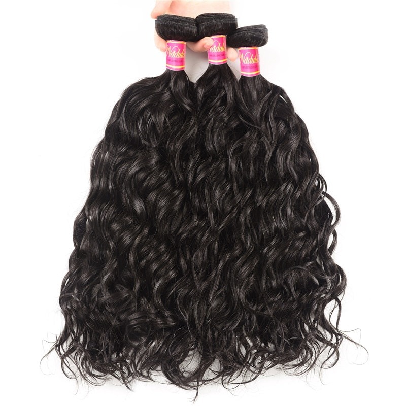 3 paquets de cheveux vierges postiches ondulées naturelles Extensions de tissage de cheveux