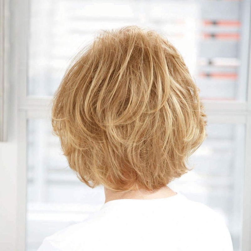 Perruques blondes pour femmes, perruque en couches de fibres synthétiques saines, partie latérale