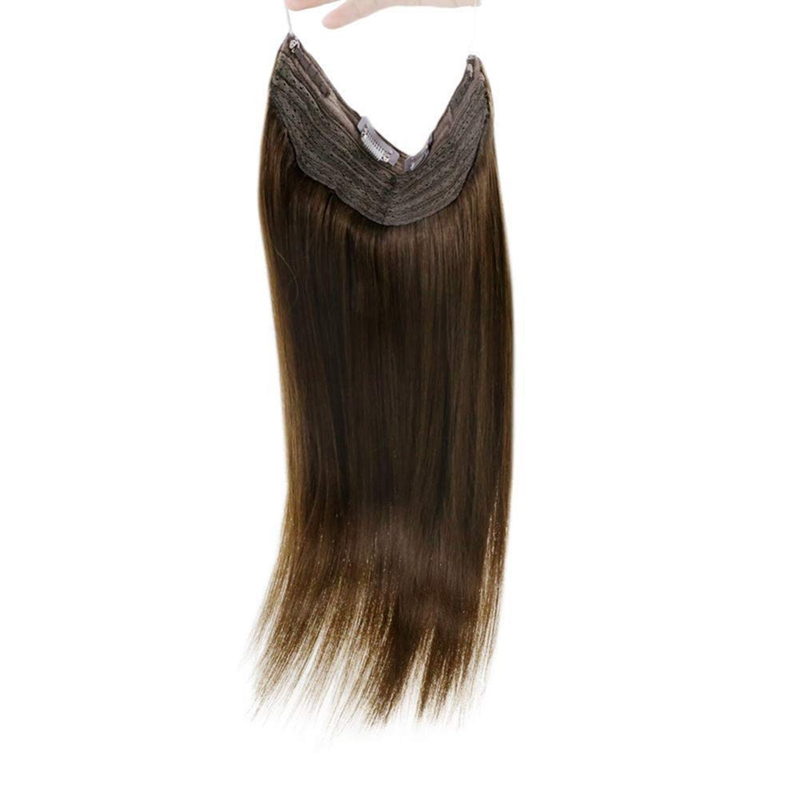 Extensions invisibles de cheveux de halo de l'extension 100g de halo de cheveux humains de Brown #4