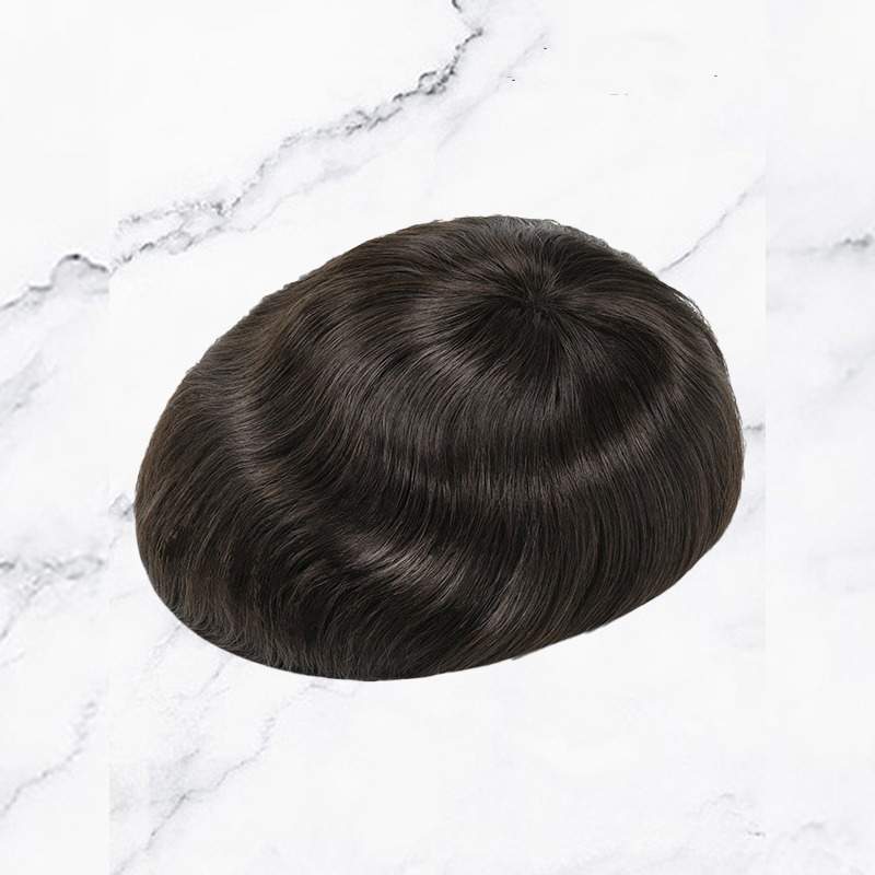 Système de remplacement de cheveux pour hommes populaires de postiches en dentelle française complète