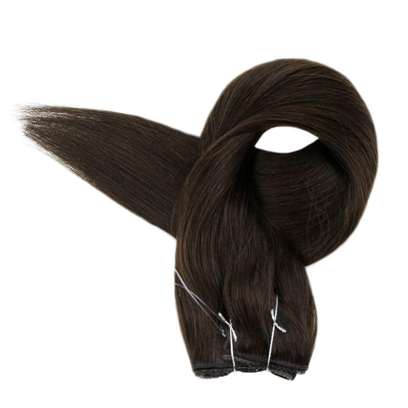 Extensions de cheveux Halo Brun le plus foncé #2 Extensions de fil de poisson invisibles