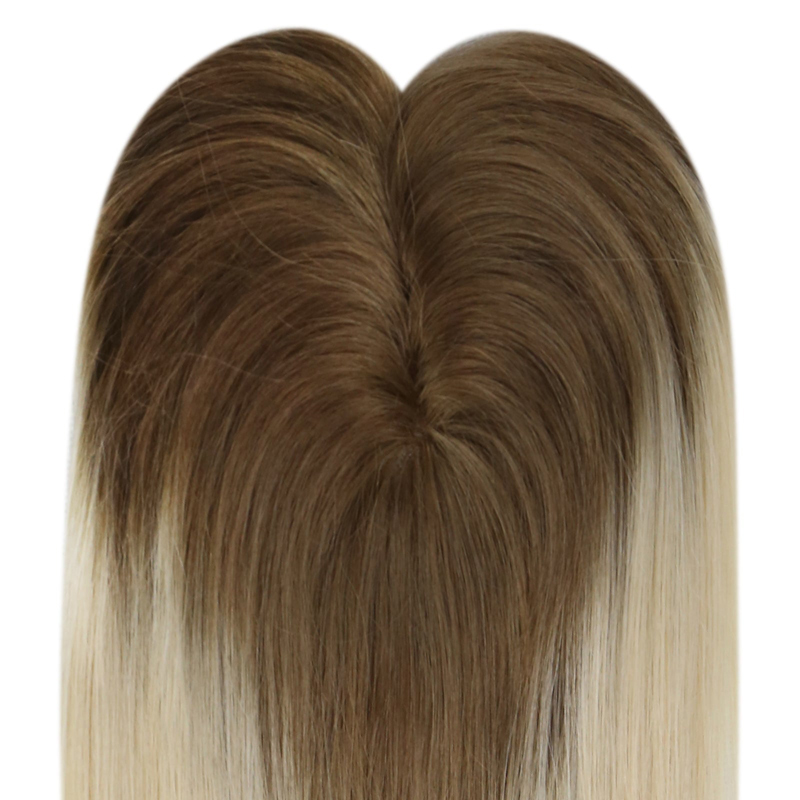 Cheveux humains Mono Base Toppers 3x5