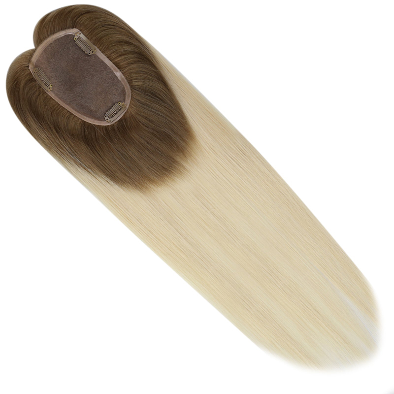 Cheveux humains Mono Base Toppers 3x5