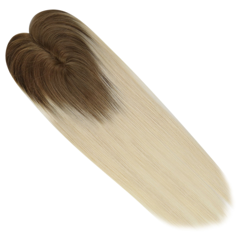 Cheveux humains Mono Base Toppers 3x5