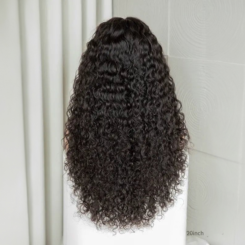 Perruque longue 100% cheveux humains ondulés, 13x4, avec dentelle frontale HD, partie libre