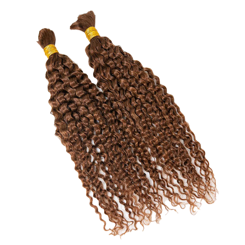 Cheveux humains en vrac pour tresser #30 Frisé Profond 100% non traité