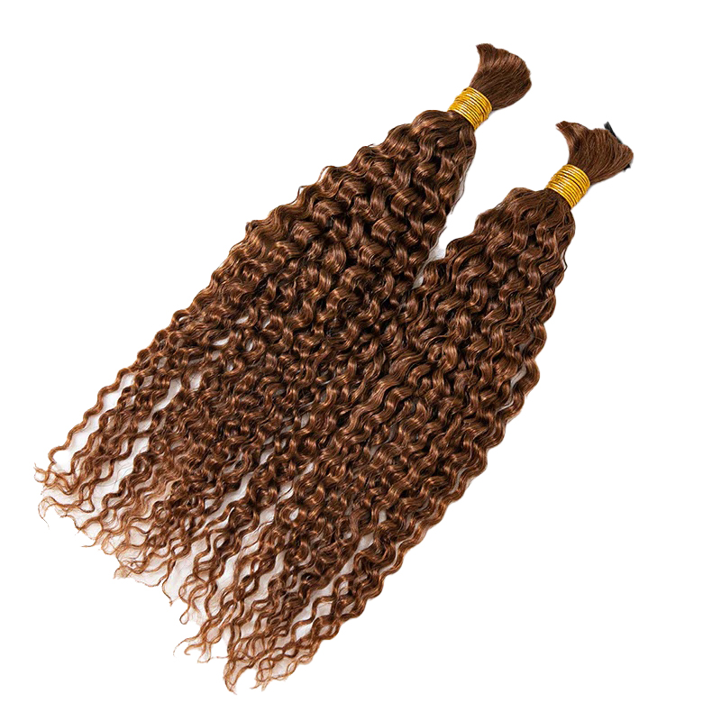 Cheveux humains en vrac pour tresser #30 Frisé Profond 100% non traité