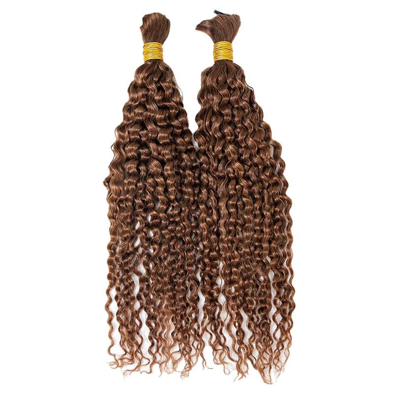 Cheveux humains en vrac pour tresser #30 Frisé Profond 100% non traité